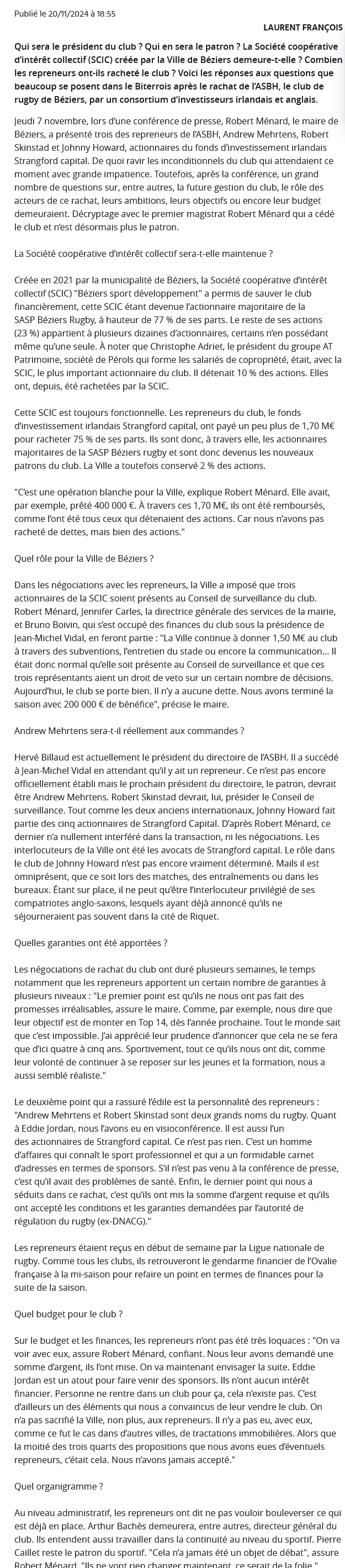 Screenshot 2024-11-20 at 20-37-47 Reprise du club de Béziers par un fonds d’investissement irlandais le décryptage complet - midilibre.fr.png